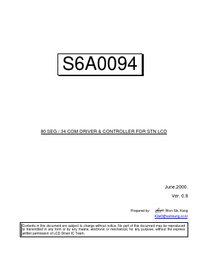 S6A0094 Datasheet PDF Samsung