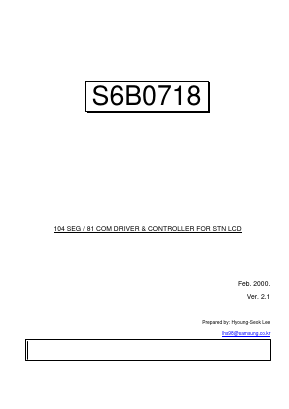 S6B0718 Datasheet PDF Samsung