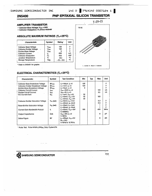 2N5400 Datasheet PDF Samsung