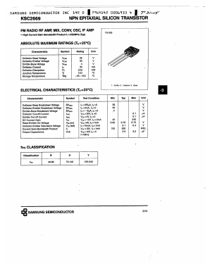 KSC2669 Datasheet PDF Samsung