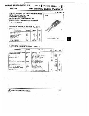 MJE210 Datasheet PDF Samsung