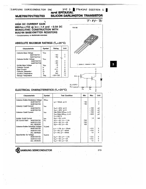 MJE702 Datasheet PDF Samsung