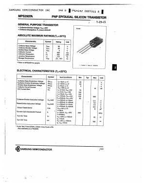 MPS2907A Datasheet PDF Samsung