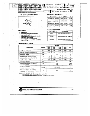 IRF9240_ Datasheet PDF Samsung