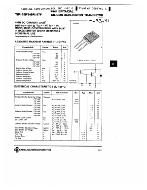 TIP146F Datasheet PDF Samsung