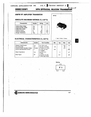 MMBC1009F1 Datasheet PDF Samsung