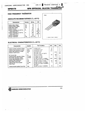 MPS5179 Datasheet PDF Samsung
