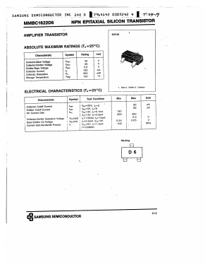 MMBC1622D6 Datasheet PDF Samsung