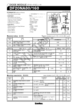 DF20NA80 Datasheet PDF SanRex Corporation