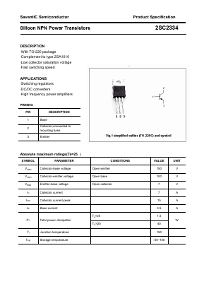 2SC2334-L Datasheet PDF SavantIC Semiconductor 