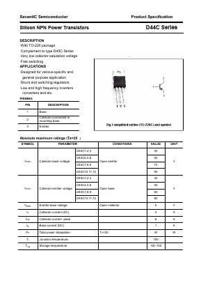 D44C5 Datasheet PDF SavantIC Semiconductor 