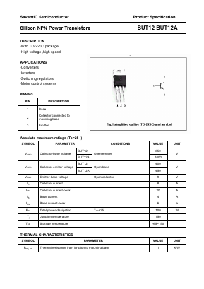 BUT12A Datasheet PDF SavantIC Semiconductor 