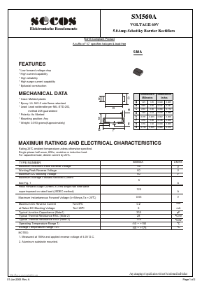 SM560A Datasheet PDF Secos Corporation.