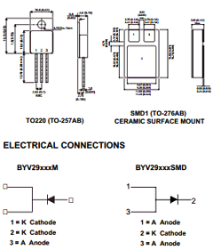 BYV29-300M Datasheet PDF Semelab - > TT Electronics plc 