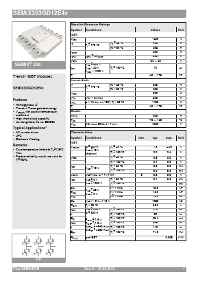 SEMIX303GD12E4C Datasheet PDF Semikron
