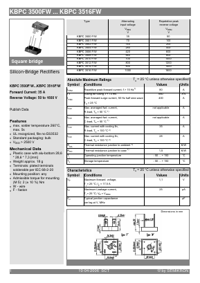 KBPC3510FW Datasheet PDF Semikron