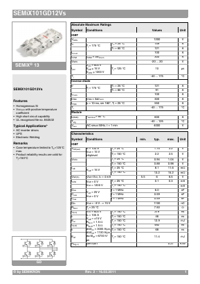 SEMIX101GD12VS Datasheet PDF Semikron