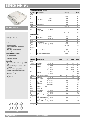 SEMIX303GD12VC Datasheet PDF Semikron