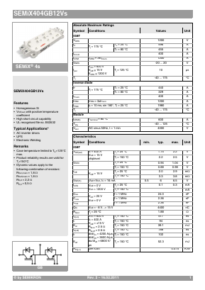 SEMIX404GB12VS Datasheet PDF Semikron
