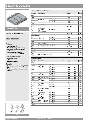 SEMIX453GD12E4C Datasheet PDF Semikron