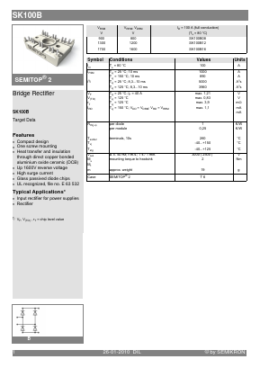 SK100B Datasheet PDF Semikron