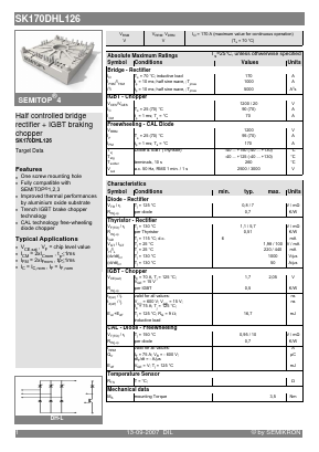 SK170DHL126 Datasheet PDF Semikron