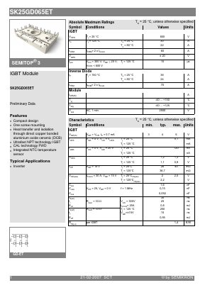 SK25GD065ET Datasheet PDF Semikron