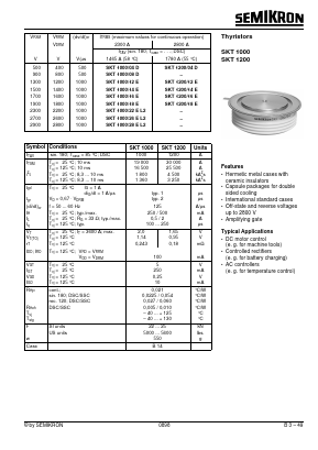 SKT1200-18E Datasheet PDF Semikron
