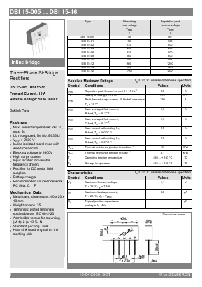 DBI15-005 Datasheet PDF Semikron