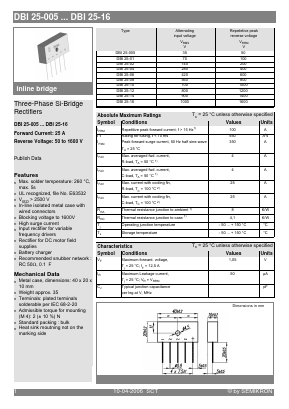 DBI25-14 Datasheet PDF Semikron