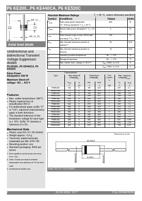P6KE440A Datasheet PDF Semikron