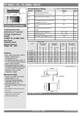 P6SMBJ160A Datasheet PDF Semikron
