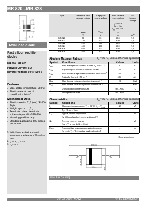 MR828 Datasheet PDF Semikron