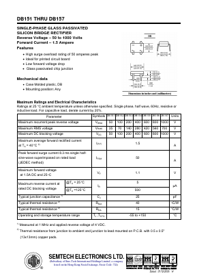 DB155 Datasheet PDF Semtech Electronics LTD.