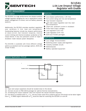 SC1541CS Datasheet PDF Semtech Corporation