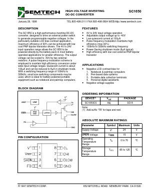SC1650CSTR Datasheet PDF Semtech Corporation