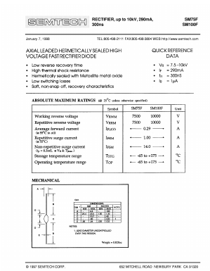 SM75F Datasheet PDF Semtech Corporation