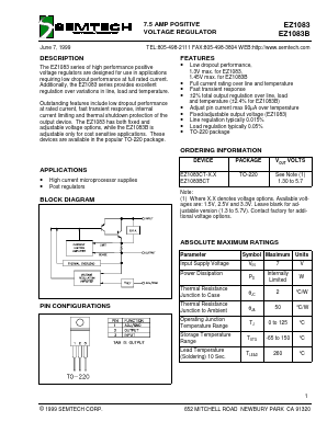 EZ1083BCT Datasheet PDF Semtech Corporation