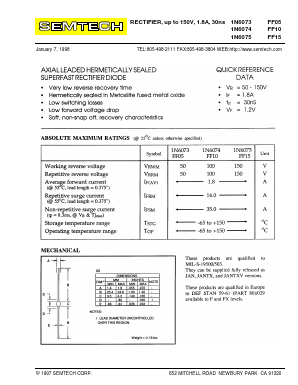 1N6074 Datasheet PDF Semtech Corporation