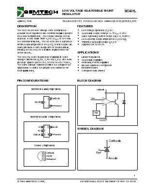 SC431LCSK-2TC Datasheet PDF Semtech Corporation