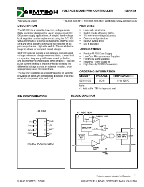 SC1101 Datasheet PDF Semtech Corporation