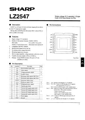 LZ2547 Datasheet PDF Sharp Electronics