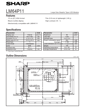 LM64P11 Datasheet PDF Sharp Electronics