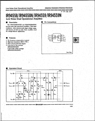 IR94558N Datasheet PDF Sharp Electronics