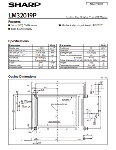 LM32019P Datasheet PDF Sharp Electronics