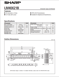 LM40X21B Datasheet PDF Sharp Electronics