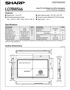 LQ7BW566 Datasheet PDF Sharp Electronics