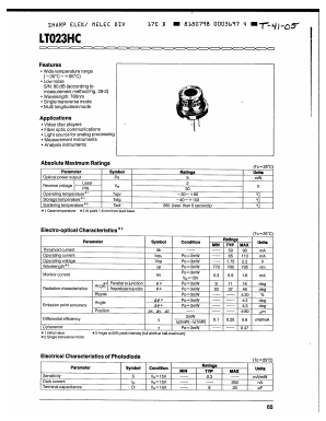 LT023HC Datasheet PDF Sharp Electronics