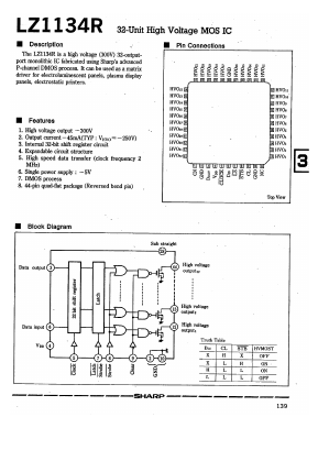 LZ1134R Datasheet PDF Sharp Electronics