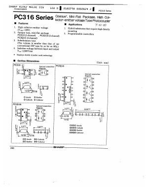 PC316 Datasheet PDF Sharp Electronics